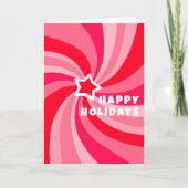 Moderne Swirl Zalig Kerstfeest Ster Custom Kerstmi Kaart (Voorkant)