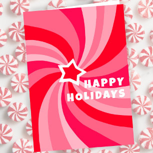 Moderne Swirl Zalig Kerstfeest Ster Custom Kerstmi Kaart