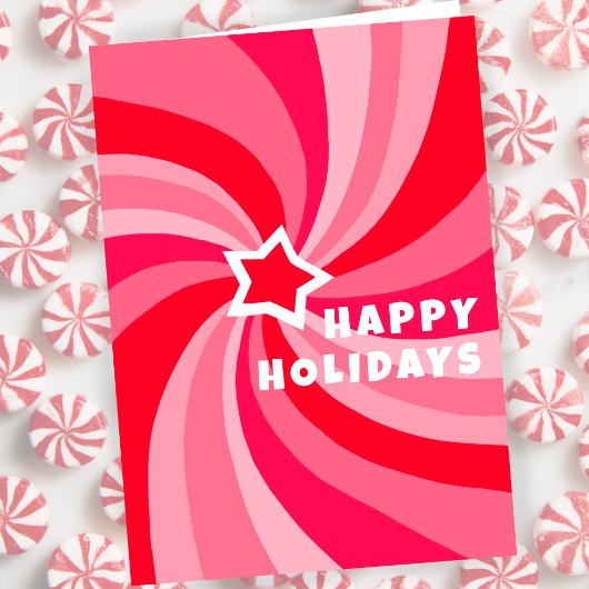 Moderne Swirl Zalig Kerstfeest Ster Custom Kerstmi Kaart
