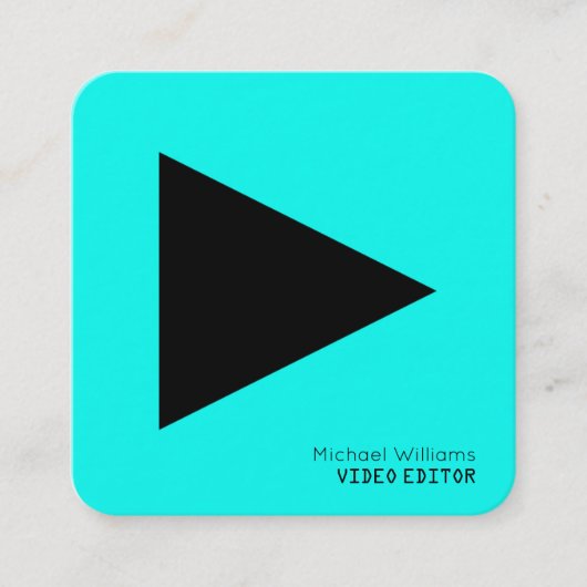 Moderne symbolische speelknopdriehoek vierkante visitekaartje (Voorkant)