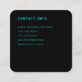 Moderne symbolische speelknopdriehoek vierkante visitekaartje (Achterkant)