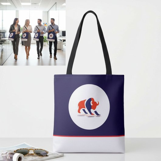 Moderne symbool minimalistische boodschappentas tote bag