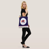 Moderne symbool minimalistische boodschappentas tote bag (Op model)