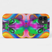 Moderne Symmetrische Kleurrijke Dubbele Hoofd Alie Case-Mate iPhone Case (Achterkant (horizontaal))