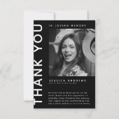 Moderne sympathie foto dank u bedankkaart (Voorkant)
