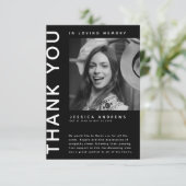 Moderne sympathie foto dank u bedankkaart (Staand voorkant)