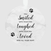 Moderne Sympathie Hond Foto Gepersonaliseerd Pet M Ornament (achterkant)