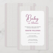 Moderne Syringa Botanische Babyshower Uitnodiging (Voorkant / Achterkant)