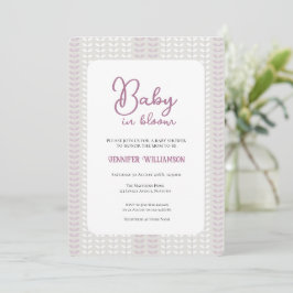 Moderne Syringa Botanische Babyshower Uitnodiging