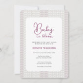 Moderne Syringa Botanische Babyshower Uitnodiging (Voorkant)