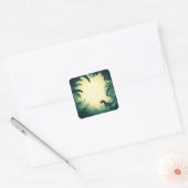 Moderne T-Rex Dinosaur Silhouette Square Sticker (Envelop)