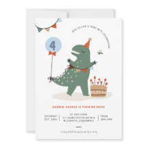 Moderne T-Rex Dinosaurus Verjaardagsfeest