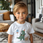 Moderne T-Rex Dinosaurus Verjaardagsfeest T-shirt