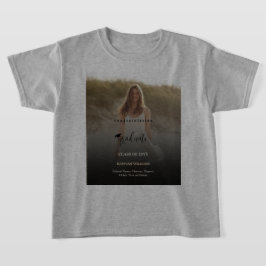 Moderne T-shirt met foto en naam voor afstudeerder