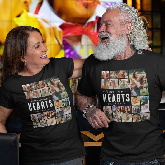 Moderne T-shirt met fotocollage-herdenking