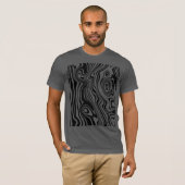 Moderne T-Shirt Patroon Waves - Kies kleur (Voorkant volledig)