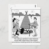 Moderne T-shirt Pee heeft centrale lucht en verwar Briefkaart (Voorkant / Achterkant)