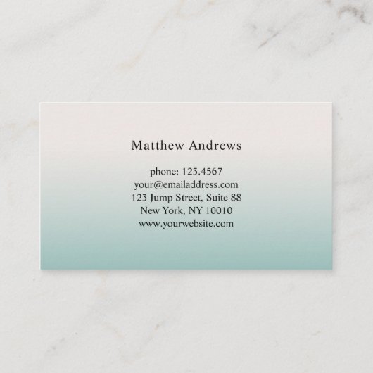 Moderne taart visitekaartje (Achterkant)