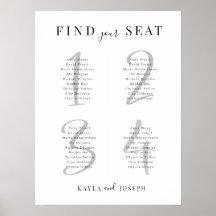 Moderne tabel 4 - Zitplaatje voor bruiloft