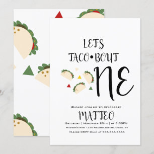 Moderne Taco Eerste Verjaardag Grote Eén Kaart
