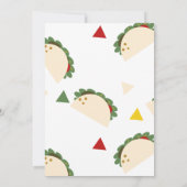 Moderne Taco Eerste Verjaardag Uitnodiging (Achterkant)