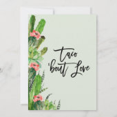 Moderne Taco 'Over Liefde Koppels Douche uitnodigi Kaart (Achterkant)