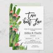 Moderne Taco 'Over Liefde Koppels Douche uitnodigi Kaart (Voorkant / Achterkant)