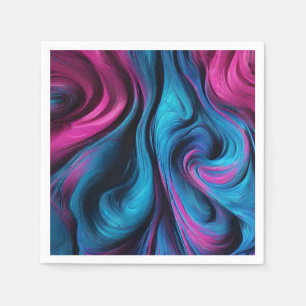 Moderne Tafel Decor-Blauw en Roze- Servet