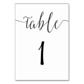 Moderne tafel nummer kaart script bruiloft recepti (Achterkant)