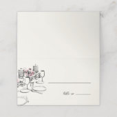 Moderne Tafel Schets Probediner Plaatskaartje (Buitenkant ongevouwen)