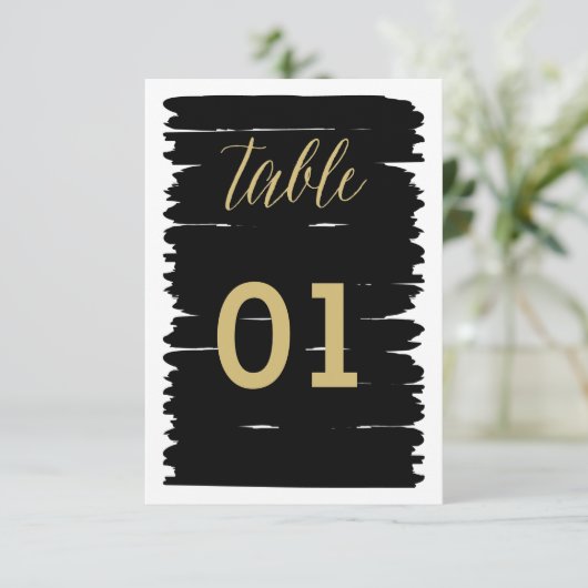 Moderne Tafelkaart met penseelstreken Kaart (Staand voorkant)