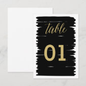 Moderne Tafelkaart met penseelstreken Kaart (Voorkant / Achterkant)