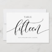 Moderne Tafelkaartjes Bruiloft Calligrafie - 15 Kaart (Achterkant)
