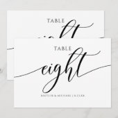 Moderne Tafelkaartjes Bruiloft Calligrafie - 8 Kaart (Voorkant / Achterkant)