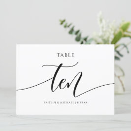 Moderne Tafelkaartjes Huwelijk Calligrafie - 10 Kaart