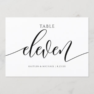 Moderne Tafelkaartjes Huwelijk Calligrafie - 11 Kaart