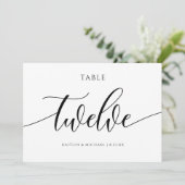 Moderne Tafelkaartjes Huwelijk Calligrafie - 12 Kaart (Staand voorkant)