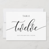 Moderne Tafelkaartjes Huwelijk Calligrafie - 12 Kaart (Achterkant)