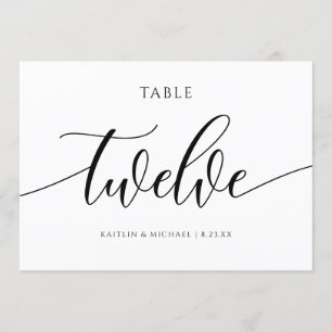 Moderne Tafelkaartjes Huwelijk Calligrafie - 12 Kaart