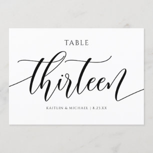 Moderne Tafelkaartjes Huwelijk Calligrafie - 13 Kaart