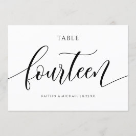 Moderne Tafelkaartjes Huwelijk Calligrafie - 14 Kaart