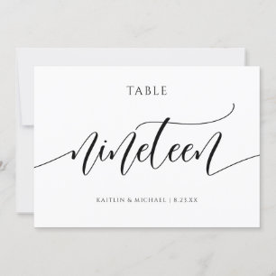 Moderne Tafelkaartjes Huwelijk Calligrafie - 19 Kaart