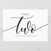 Moderne Tafelkaartjes Huwelijk Calligrafie - 2