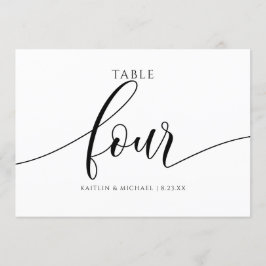 Moderne Tafelkaartjes Huwelijk Calligrafie - 4 Kaart