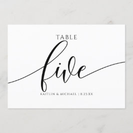 Moderne Tafelkaartjes Huwelijk Calligrafie - 5 Kaart
