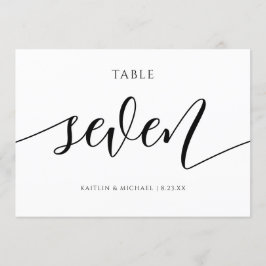 Moderne Tafelkaartjes Huwelijk Calligrafie - 7 Kaart