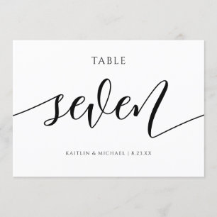 Moderne Tafelkaartjes Huwelijk Calligrafie - 7 Kaart