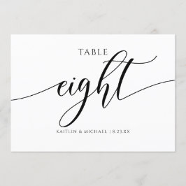 Moderne Tafelkaartjes Huwelijk Calligrafie - 8 Kaart