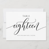 Moderne Tafelkaartjes Huwelijk Kalligrafie - 18 Kaart (Achterkant)
