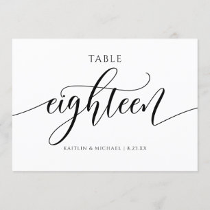 Moderne Tafelkaartjes Huwelijk Kalligrafie - 18 Kaart